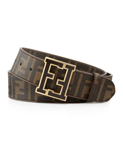 brown fendi college belt